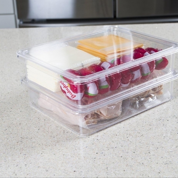 Kitchen Spaces Clear Plastic Storage Bins - 12 oz, BPA-Free, 8.7x3.5x6.8, 2-Pack - Picture 9 of 10